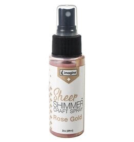 IMAGINE CRAFTS IMAGINE ROSE GOLD SHEER SHIMMER CRAFT SPRAY 2 OZ