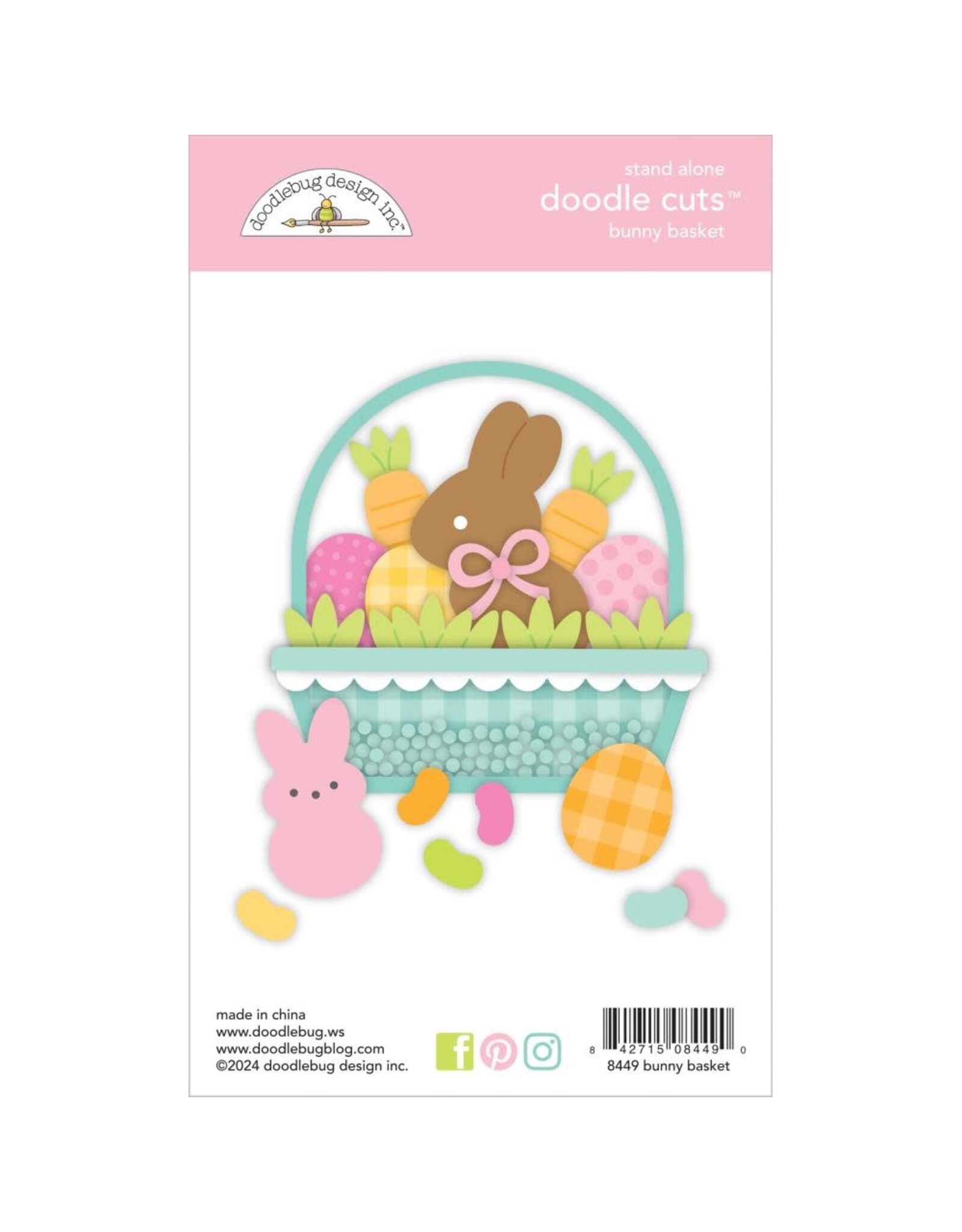 DOODLEBUG DESIGN DOODLEBUG DESIGN BUNNY BASKET DOODLE CUTS DIE SET