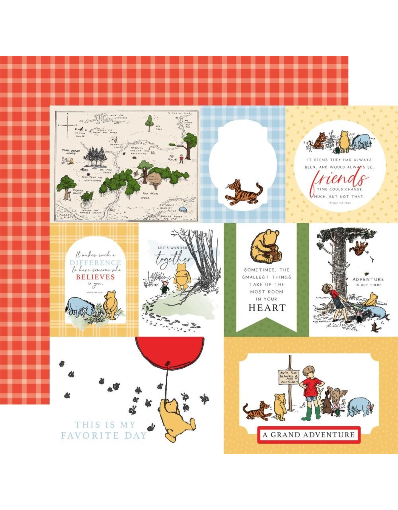 ECHO PARK PAPER ECHO PARK WINNIE THE POOH MULTI JOURNALING CARDS 12X12 CARDSTOCK