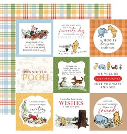 ECHO PARK PAPER ECHO PARK WINNIE THE POOH 4x4 JOURNALING CARDS 12X12 CARDSTOCK