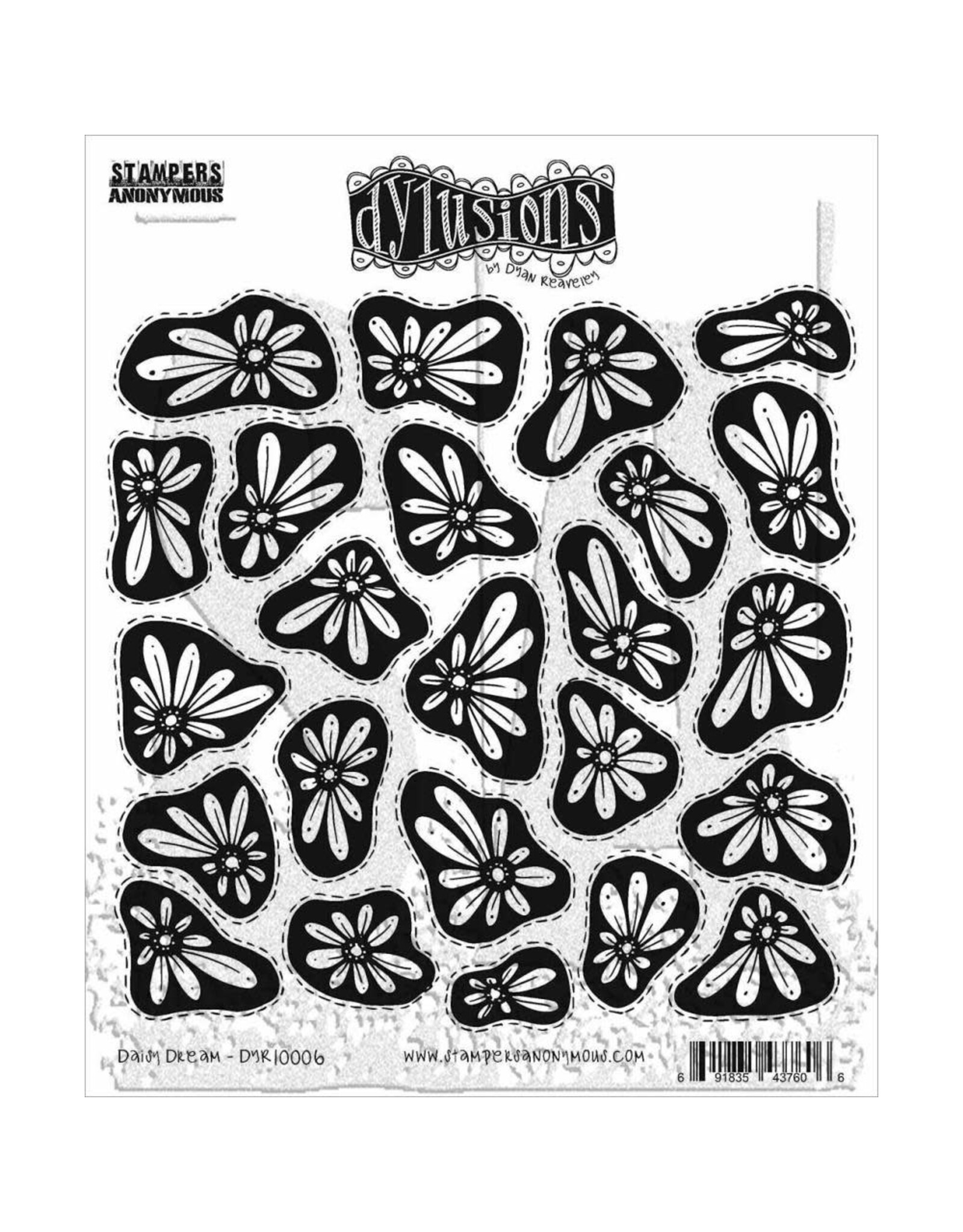 RANGER DYLUSIONS DAISY DREAM 8.5x7 CLING STAMP SET