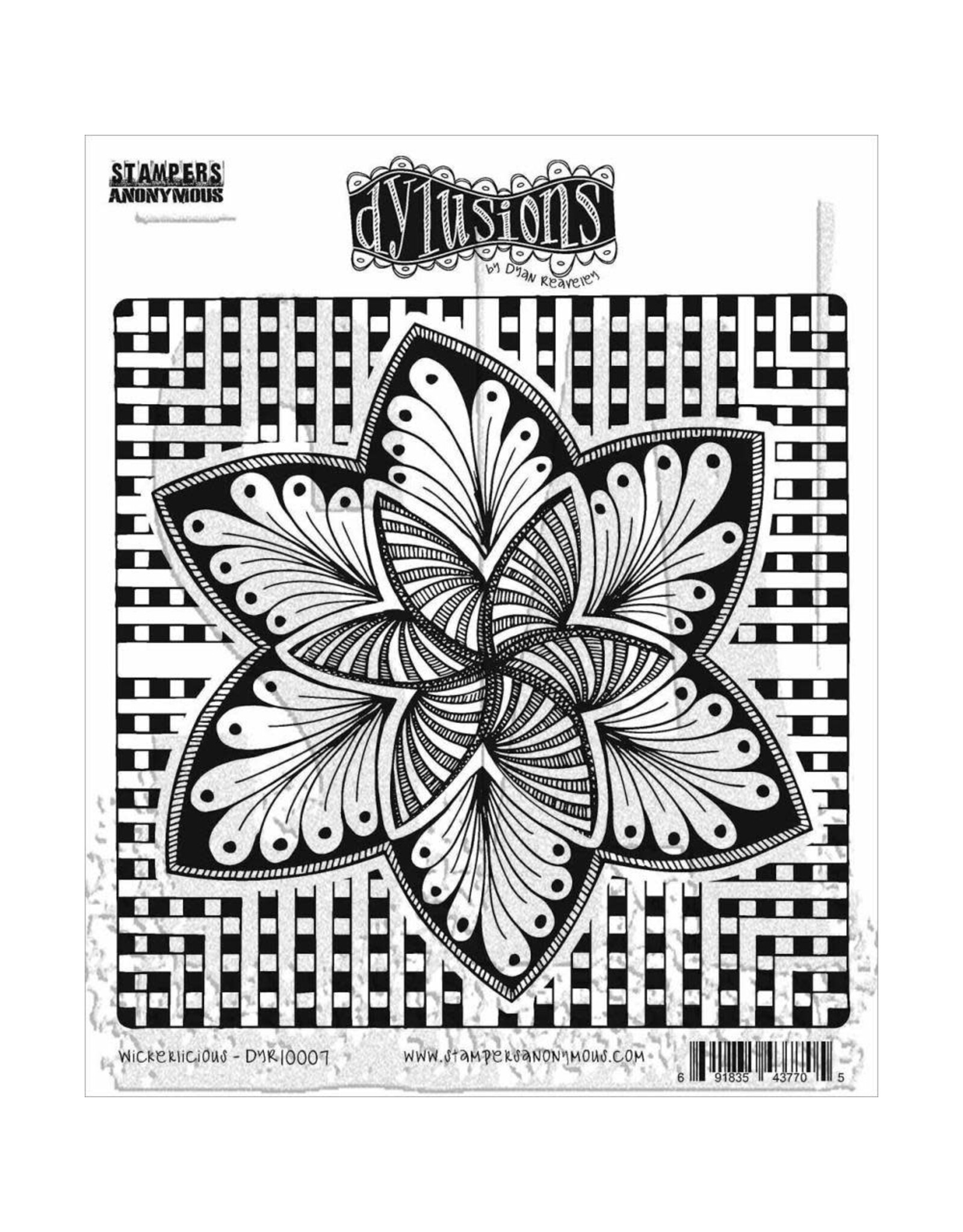 RANGER DYLUSIONS WICKERLICIOUS 8.5x7 CLING STAMP SET