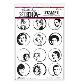 RANGER RANGER DINA WAKLEY MEDIA POCKET CIRCLES CLING STAMP SET