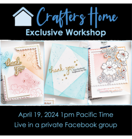 CRAFTERS HOME CRAFTERS HOME PINKFRESH STUDIO GEOMETRIC CARD CLASS ON-LINE CLASS APRIL 19 2024