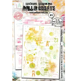 AALL & CREATE AALL & CREATE AUTOUR DE MWA #4 YELLOWY PINKSTERS A5 RUB-ON SHEETS 2/PK