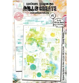 AALL & CREATE AALL & CREATE AUTOUR DE MWA #3 GREENY MEANIES A5 RUB-ON SHEETS 2/PK