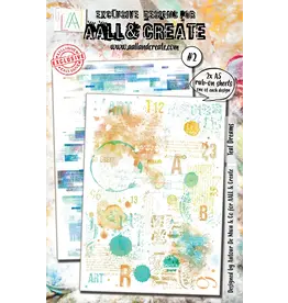 AALL & CREATE AALL & CREATE AUTOUR DE MWA #2 TEAL DREAMS A5 RUB-ON SHEETS 2/PK