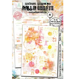 AALL & CREATE AALL & CREATE AUTOUR DE MWA #1 PASTEL VIBES A5 RUB-ON SHEETS 2/PK