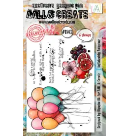 AALL & CREATE AALL & CREATE BIPASHA BK #1143 INFLATEABLY AWESOME A6 CLEAR STAMP SET