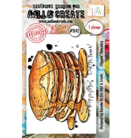 AALL & CREATE AALL & CREATE BIPASHA BK #1142 FLIPPIN' PANCAKES A7 CLEAR STAMP