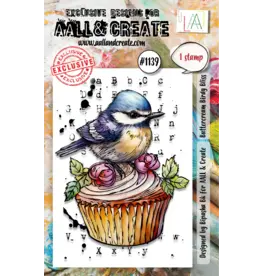 AALL & CREATE AALL & CREATE BIPASHA BK #1139 BUTTERCREAM BIRDY BLISS A7 CLEAR STAMP