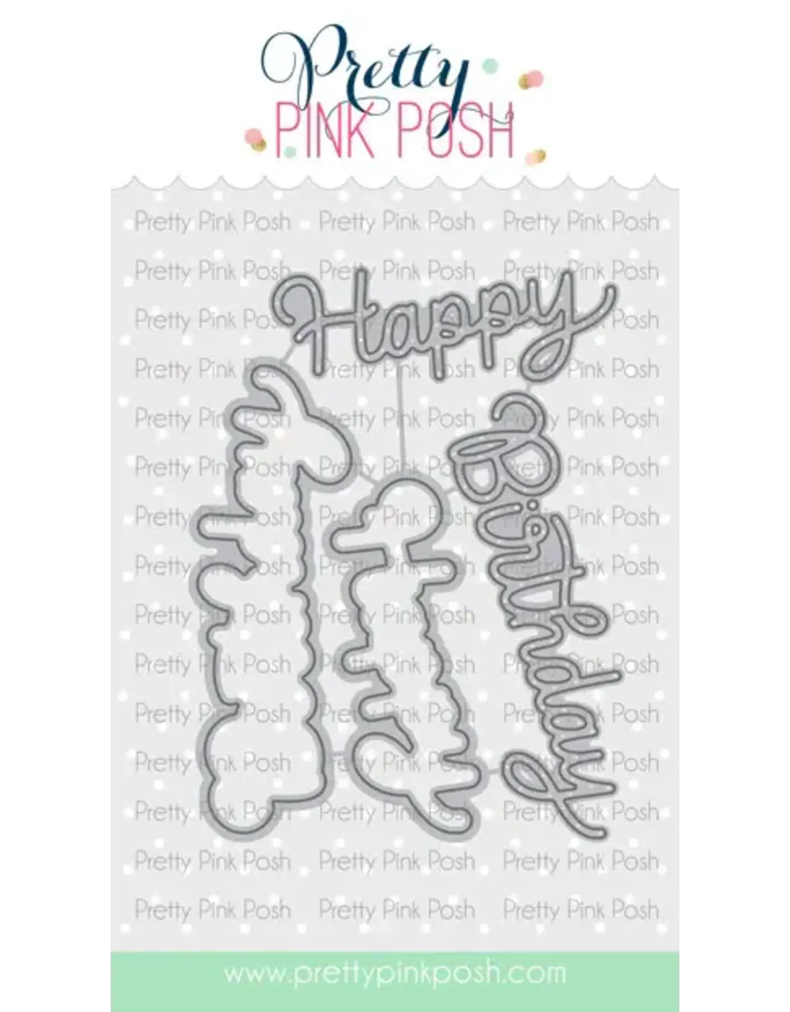 PRETTY PINK POSH PRETTY PINK POSH HAPPY BIRTHDAY SHADOW DIE SET