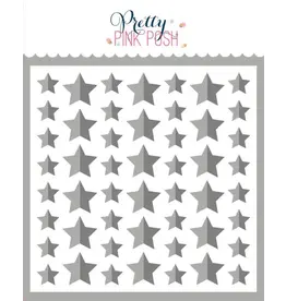 PRETTY PINK POSH PRETTY PINK POSH LAYERED HALF STARS STENCIL SET 2/PK