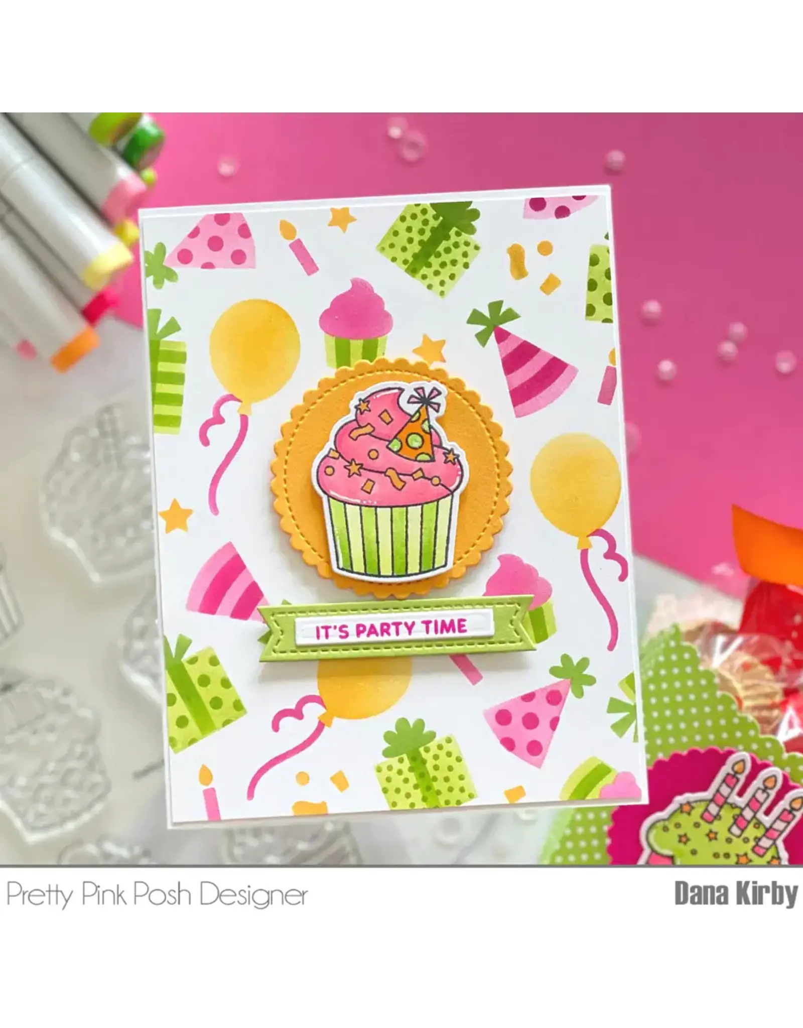 PRETTY PINK POSH PRETTY PINK POSH BIRTHDAY CUPCAKES COORDINATING DIE SET