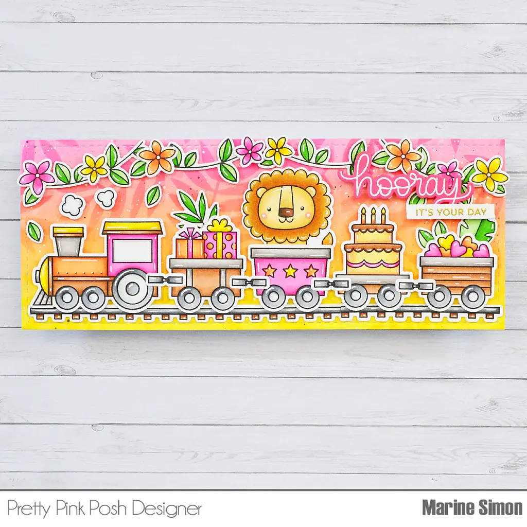 PRETTY PINK POSH BIRTHDAY TRAIN COORDINATING DIE SET