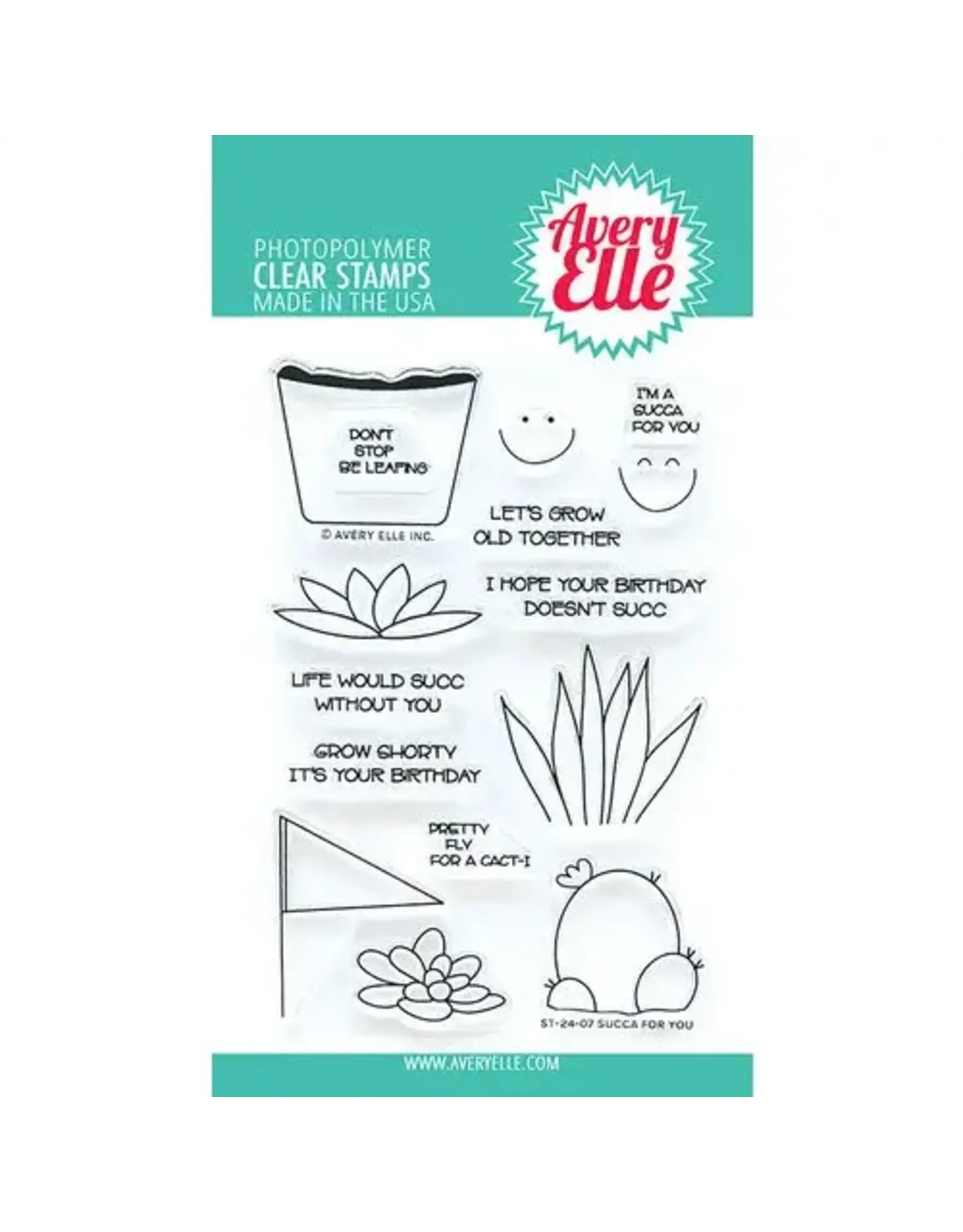 AVERY ELLE AVERY ELLE SUCCA FOR YOU CLEAR STAMP & DIE SET BUNDLE
