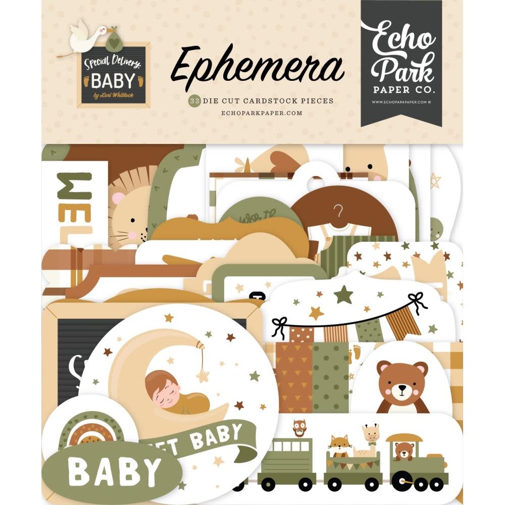 ECHO PARK PAPER ECHO PARK LORI WHITLOCK SPECIAL DELIVERY: BABY EPHEMERA 33/PK