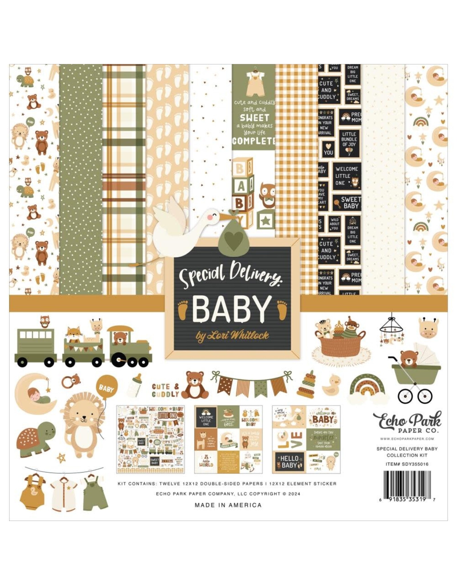 ECHO PARK PAPER ECHO PARK LORI WHITLOCK SPECIAL DELIVERY: BABY 12x12 COLLECTION KIT