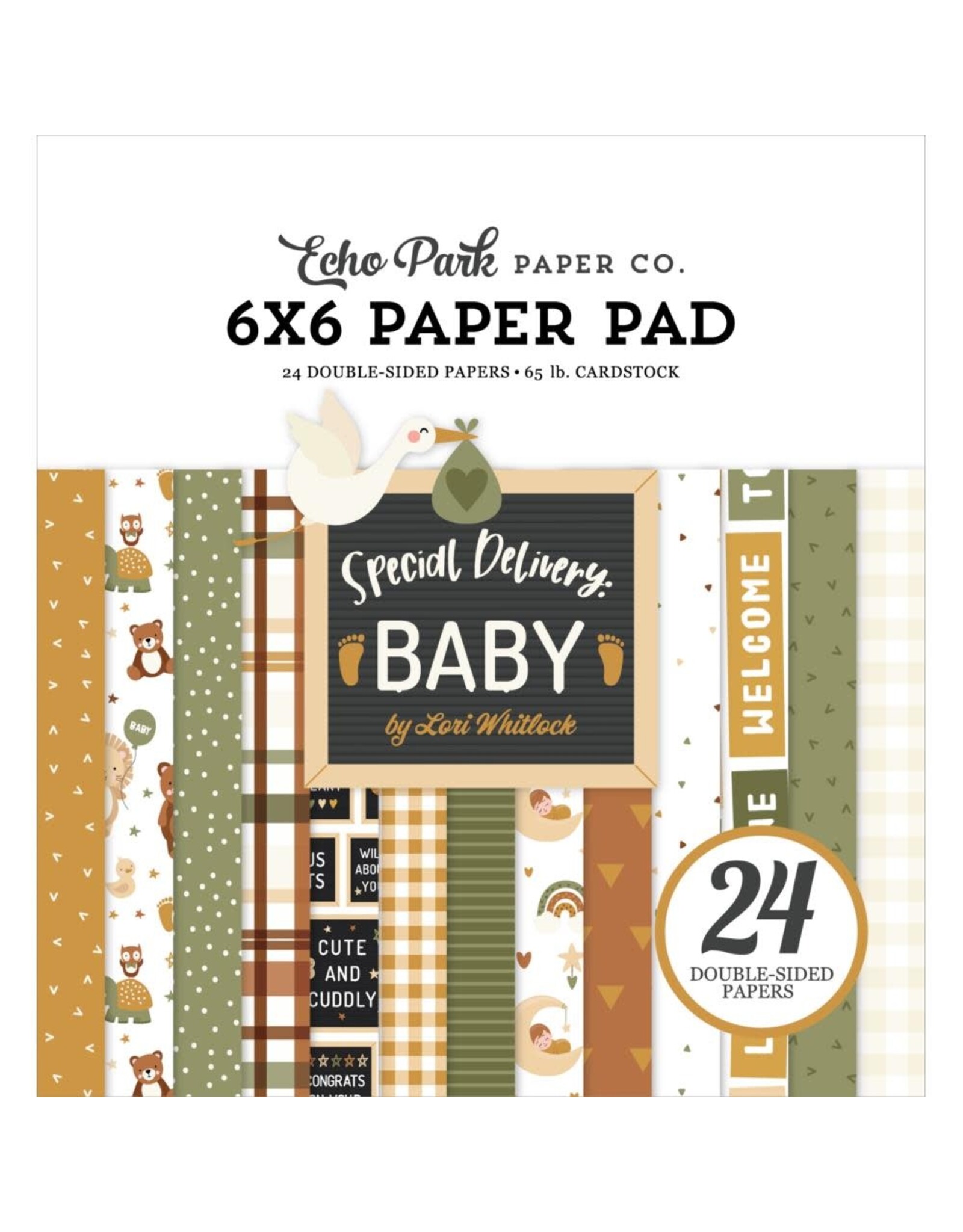 ECHO PARK PAPER ECHO PARK LORI WHITLOCK SPECIAL DELIVERY: BABY 6x6 PAPER PAD