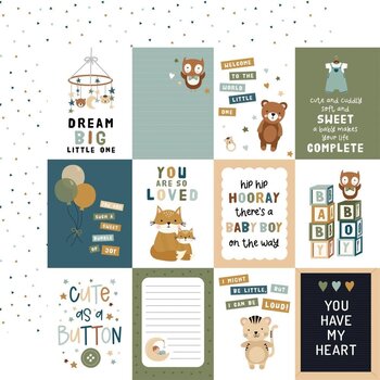 ECHO PARK PAPER ECHO PARK LORI WHITLOCK SPECIAL DELIVERY: BABY BOY 3x4 JOURNALING CARDS 12x12 CARDSTOCK