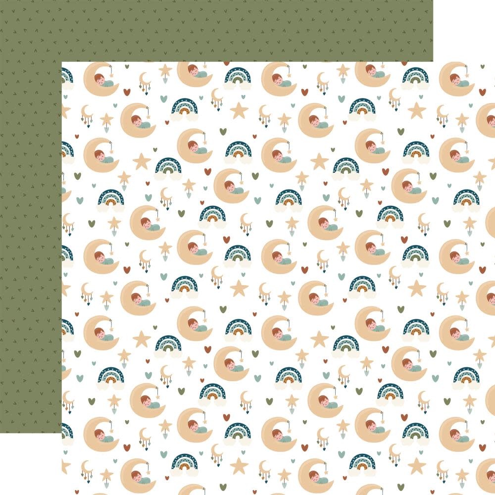 ECHO PARK PAPER ECHO PARK LORI WHITLOCK SPECIAL DELIVERY: BABY BOY SLEEPY BABY BOY 12x12 CARDSTOCK