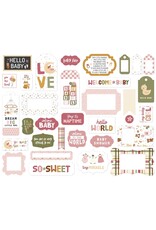 ECHO PARK PAPER ECHO PARK LORI WHITLOCK SPECIAL DELIVERY: BABY GIRL FRAMES & TAGS DIE CUTS 33/PK