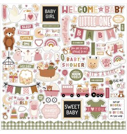 ECHO PARK PAPER ECHO PARK LORI WHITLOCK SPECIAL DELIVERY: BABY GIRL 12x12 ELEMENT STICKERS