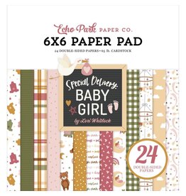 ECHO PARK PAPER ECHO PARK LORI WHITLOCK SPECIAL DELIVERY: BABY GIRL 6x6 PAPER PAD