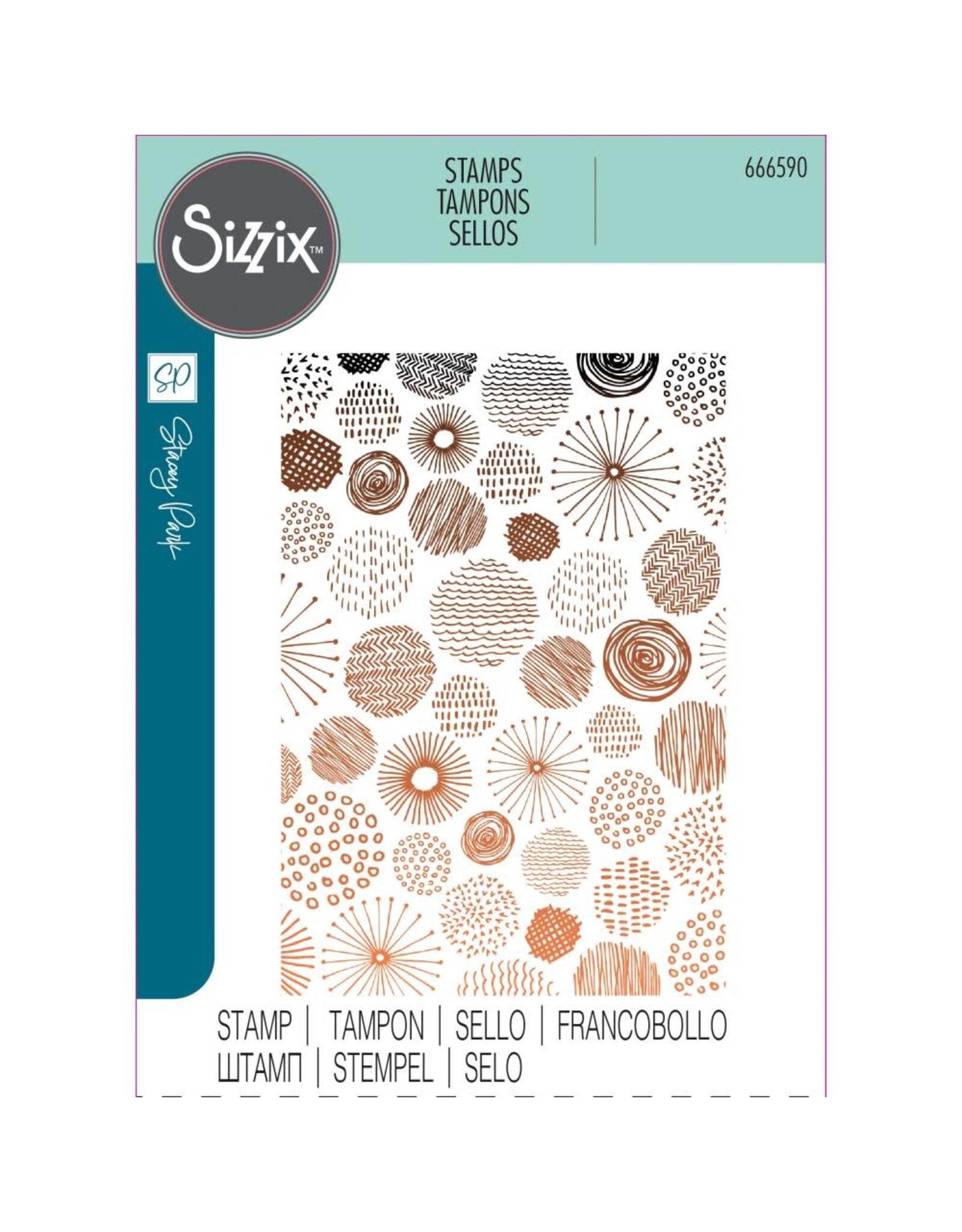 SIZZIX SIZZIX STACEY PARK COSMOPOLITAN, ECLIPTIC CLEAR STAMP SET
