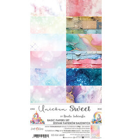 CRAFT O'CLOCK CRAFT O'CLOCK UNICORN SWEET BASIC PAPERS  SET 6x12  COLLECTION PACK 18 SHEETS