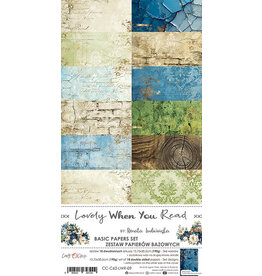 CRAFT O'CLOCK CRAFT O'CLOCK LOVELY WHEN YOU READ BASIC PAPERS  SET 6x12  COLLECTION PACK 18 SHEETS