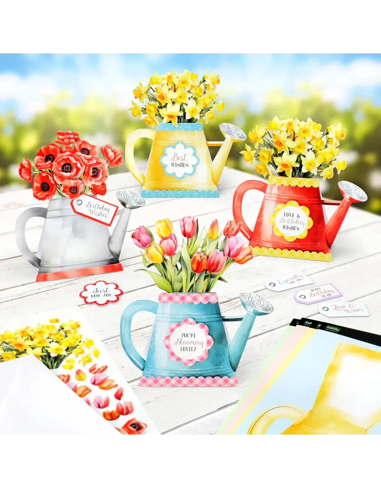 KATY SUE KATY SUE WATERING CAN BLOSSOMS & BLOOMS CARD MAKING KIT