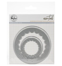 PINKFRESH PINKFRESH STUDIO INVERTED STITCHED SCALLOP CIRCLES DIE SET