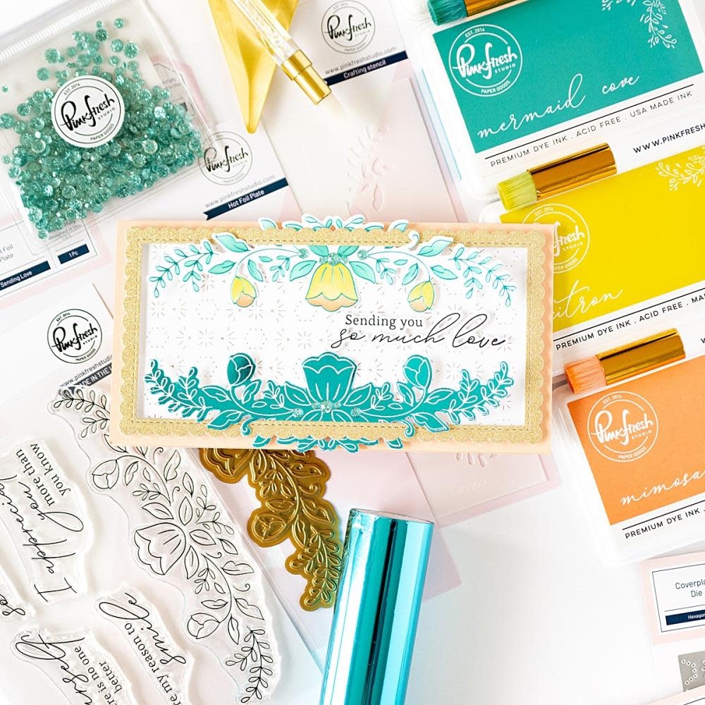 PINKFRESH PINKFRESH STUDIO SENDING LOVE HOT FOIL PLATE