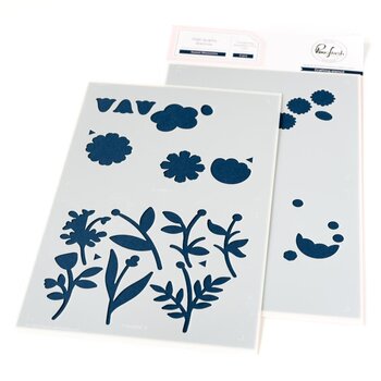 PINKFRESH PINKFRESH STUDIO SWEET BLOSSOMS STENCIL SET 2/PK