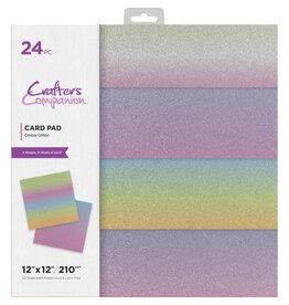 CRAFTERS COMPANION CRAFTERS COMPANION OMBRÉ GLITTER 12x12 CARD PAD