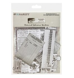 49 AND MARKET 49 AND MARKET COLOR SWATCH CHARCOAL EPHEMERA STACKERS DIE-CUTS 60/PK