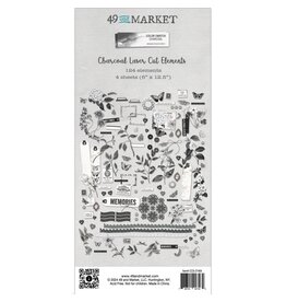 49 AND MARKET 49 AND MARKET COLOR SWATCH CHARCOAL 6x12 LASER CUT ELEMENTS  124/PK