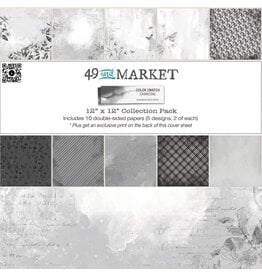 49 AND MARKET 49 AND MARKET COLOR SWATCH CHARCOAL 12x12 COLLECTION PACK