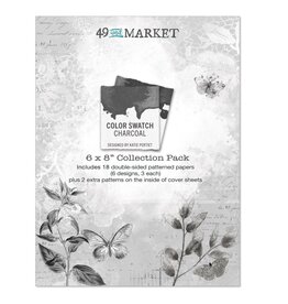 49 AND MARKET 49 AND MARKET COLOR SWATCH CHARCOAL 6x8 COLLECTION PACK 18 SHEETS