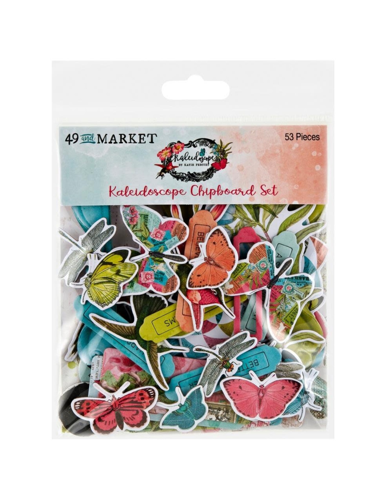 49 AND MARKET 49 AND MARKET KALEIDOSCOPE CHIPBOARD SET 53 PIECES