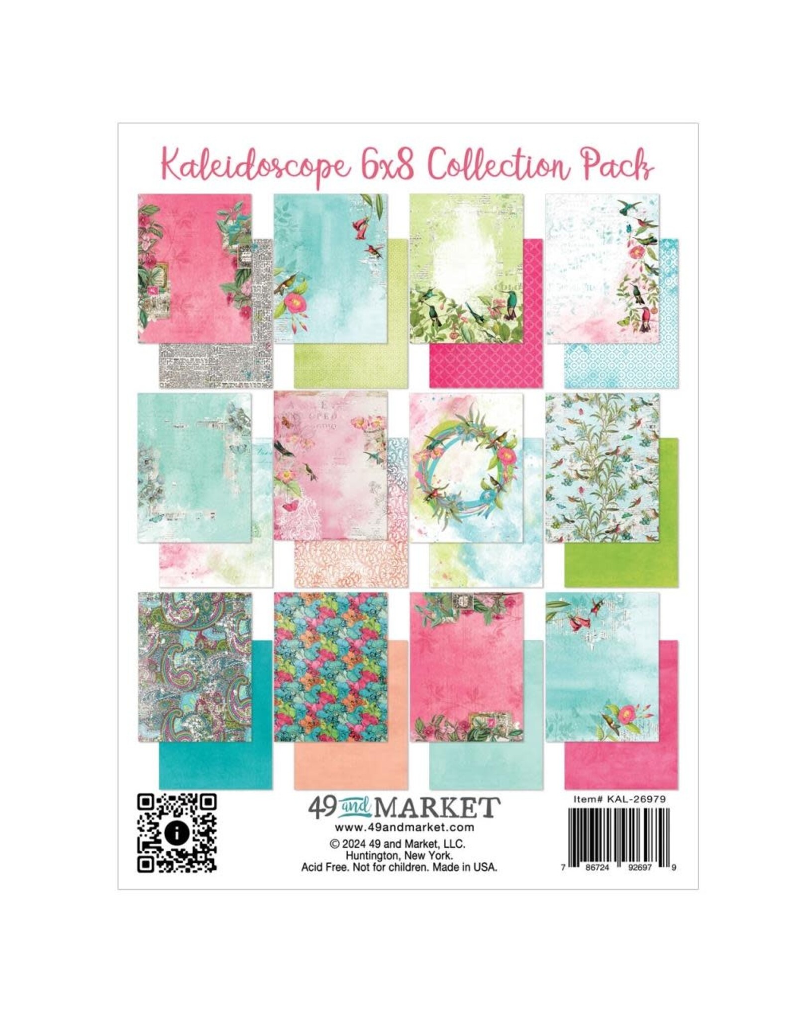 49 AND MARKET 49 AND MARKET KALEIDOSCOPE 6x8 COLLECTION PACK 18 SHEETS