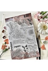 CHOU & FLOWERS CHOU & FLOWERS COLLECTION SOLEIL LEVANT LES GRUES CLEAR STAMP SET