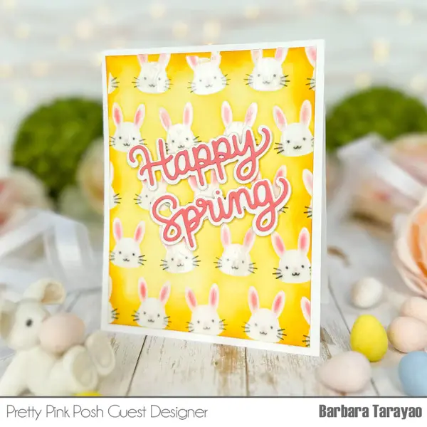 PRETTY PINK POSH LAYERED BUNNY FACES 6x6 STENCIL SET 3/PK