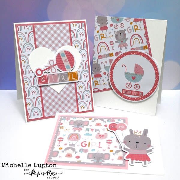 PAPER ROSE PAPER ROSE HELLO LITTLE GIRL 6x8 QUICK CARDS COLLECTION