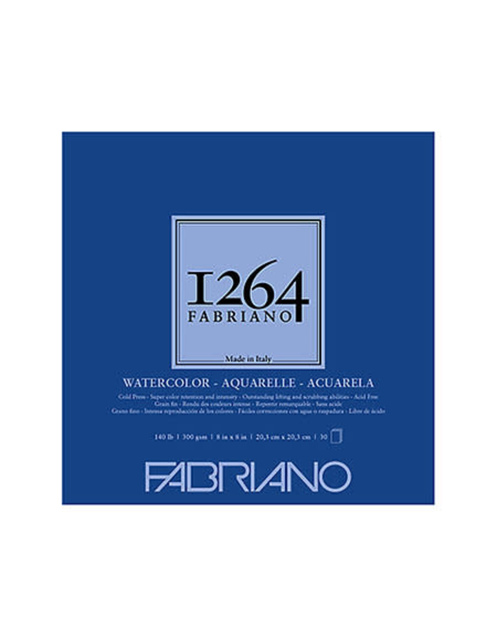 FABRIANO FABRIANO 1264 COLD PRESS 8X8 WATERCOLOR PAD 30 SHEETS