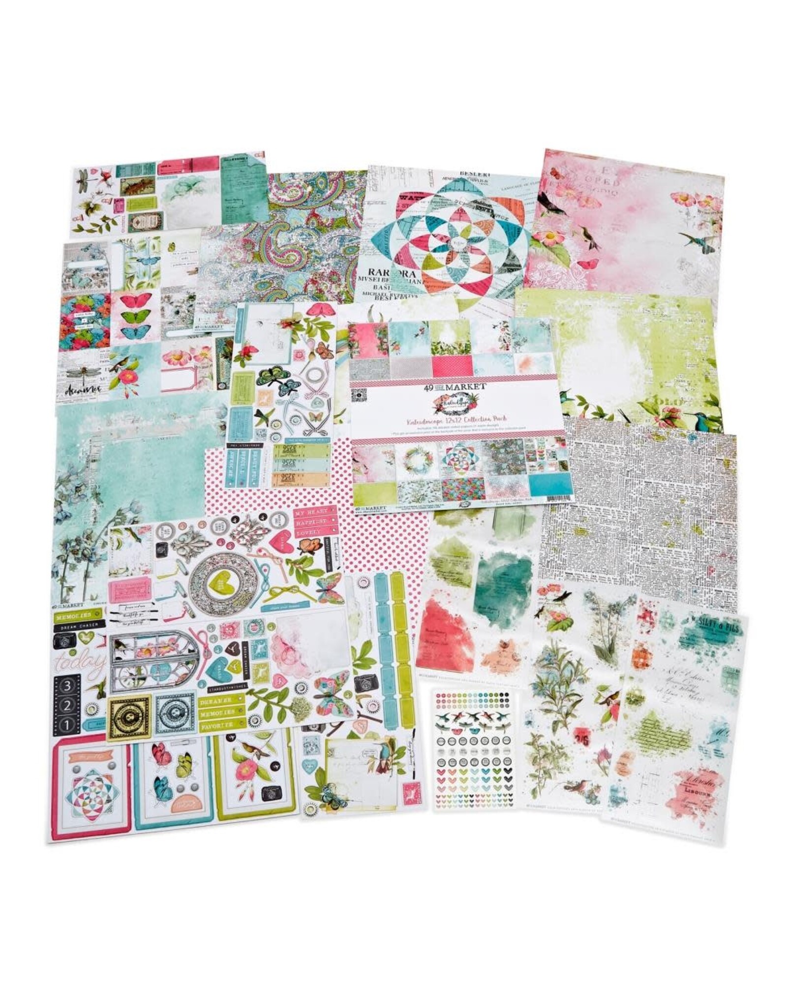 49 AND MARKET 49 AND MARKET KALEIDOSCOPE COLLECTION BUNDLE WITH CUSTOM CHIPBOARD
