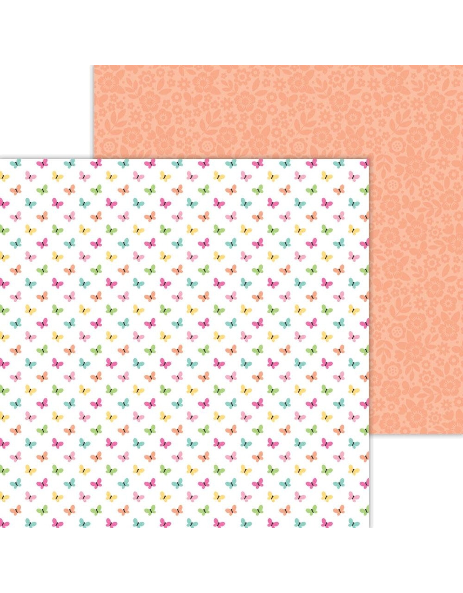 DOODLEBUG DESIGNS DOODLEBUG DESIGN HELLO AGAIN BITTY BUTTERFLIES 12x12 DOUBLE SIDED CARDSTOCK