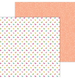 DOODLEBUG DESIGNS DOODLEBUG DESIGN HELLO AGAIN BITTY BUTTERFLIES 12x12 DOUBLE SIDED CARDSTOCK