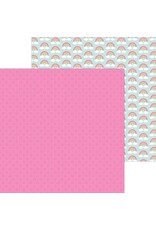 DOODLEBUG DESIGNS DOODLEBUG DESIGN HELLO AGAIN PINK POPPIES 12x12 DOUBLE SIDED CARDSTOCK